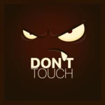 dont touch my phone wallpaper android application logo